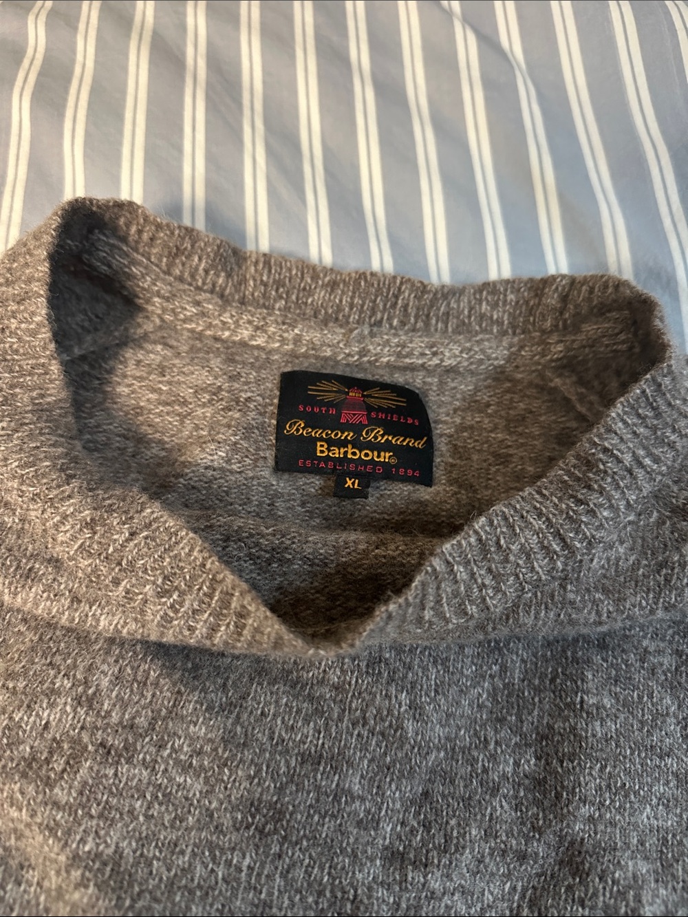 Barbour Men's Charcoal Turtleneck Sweater
